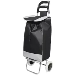 Shopping Trolley Bag Black Side Angle